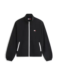Tommy Jeans Prechodná bunda 'Logo Ripstop Relaxed'  čierna