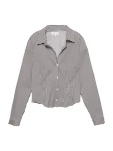 Pull&Bear Blúzka  hnedá / biela