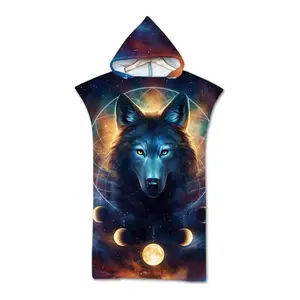 Plážové pončo MOON WOLF farebné 80x145 cm
