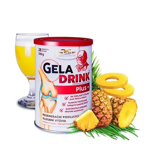 Geladrink Plus+ Práškový Nápoj Ananas 340g