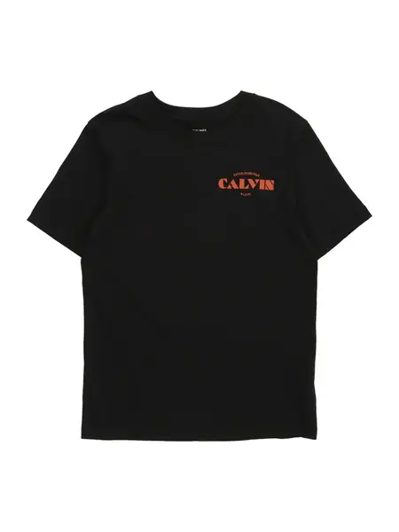 Calvin Klein Jeans Tričko 'Logo Graphic'  červená / čierna