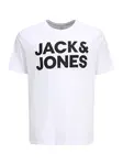 Jack & Jones Plus Tričko 'JJECORP'  čierna / biela