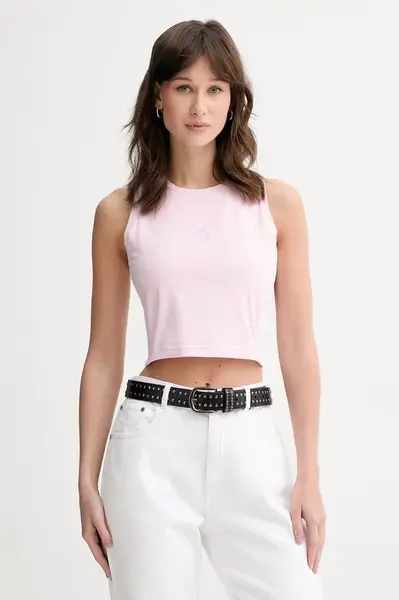 adidas Crop top dámské bavlněné s elastanem