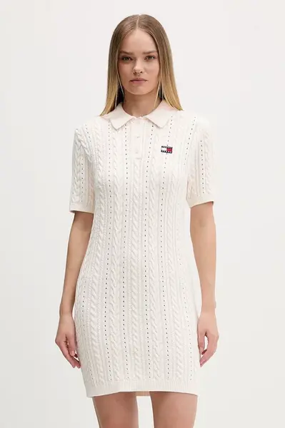 Tommy Jeans svetrové šaty bavlněné