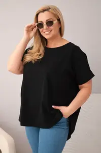 Dámska plus size blúzka s krátkym rukávom