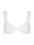 Karl Lagerfeld Bikinový top ' Strukturiertes Bikini-Top Perlen und Bügeln '  krémová