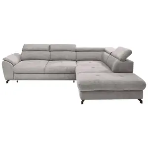 Stylife ROHOVÁ SEDAČKA, textil, šedá, světle šedá