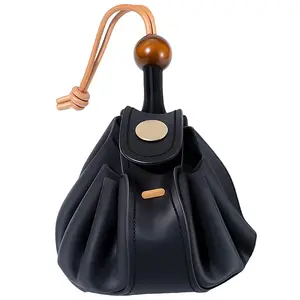 Cowhide Drawstring Coin Purses