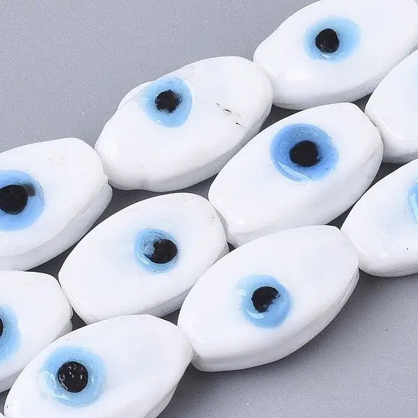 Handmade Evil Eye Lampwork Beads Strands