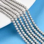 Baking Paint Pearlized Glass Pearl Bead Strands