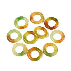 Dyed Natural White Jade Linking Rings