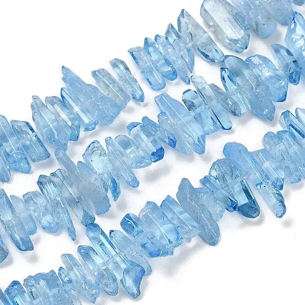 Natural Quartz Crystal Points Beads Strands
