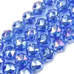 Transparent Electroplate Glass Beads Strands