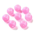 Spray Painted ABS Plastic European Beads