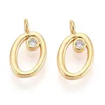 Brass Micro Pave Cubic Zirconia Charms