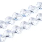 Baking Paint Transparent Glass Beads Strands
