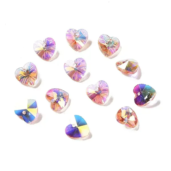 Electroplate Glass Charms