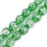 Handmade Gold Foil Lampwork Beads Strands