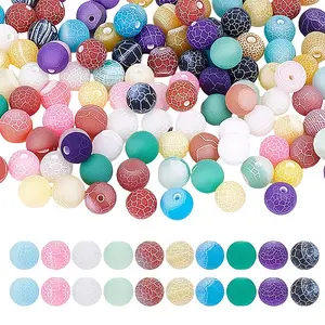 120Pcs 10 Colors Natural Weathered Agate Beads