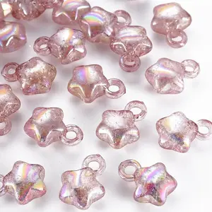 Transparent Crackle Acrylic Pendants