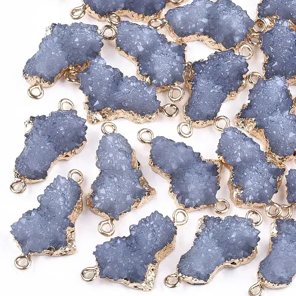 Electroplate Druzy Resin Links connectors