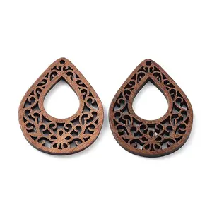 Walnut Wood Laser Cut Pendants
