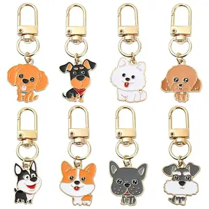 8Pcs Alloy Enamel Pendant Decorations