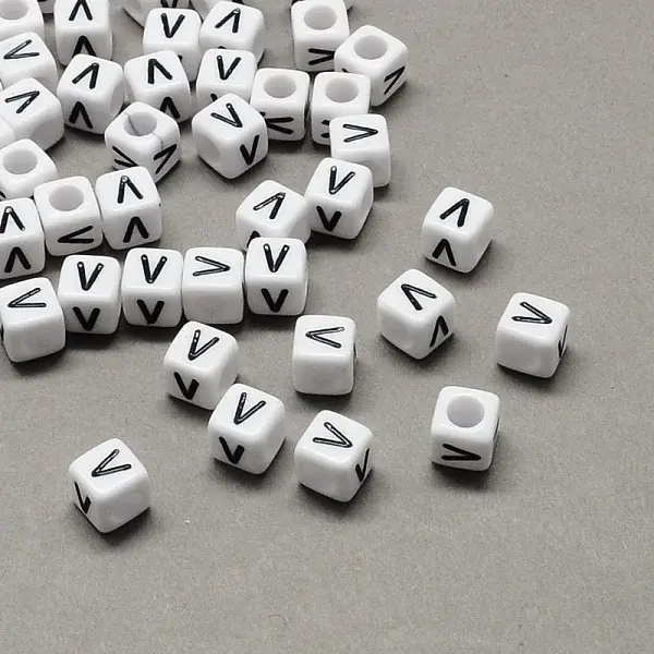 Large Hole Acrylic Letter European Beads