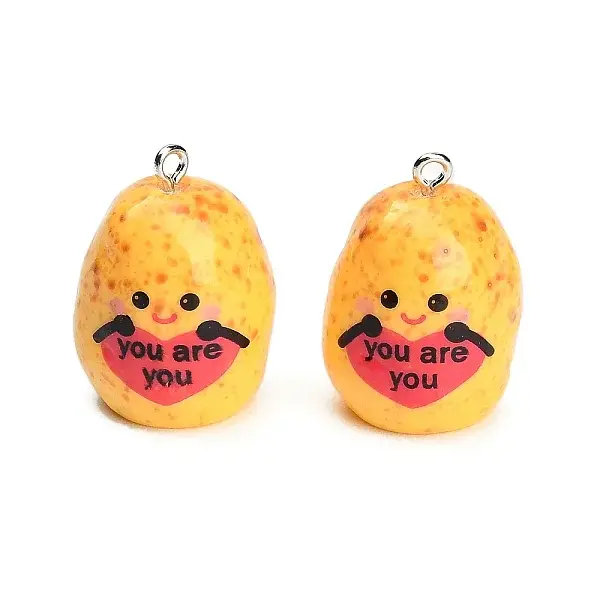 Opaque Resin with Alloy Pendants
