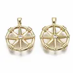 Brass Micro Pave Clear Cubic Zirconia Pendants
