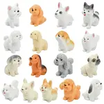34Pcs 17 Styles Opaque Resin Dog Display Decorations