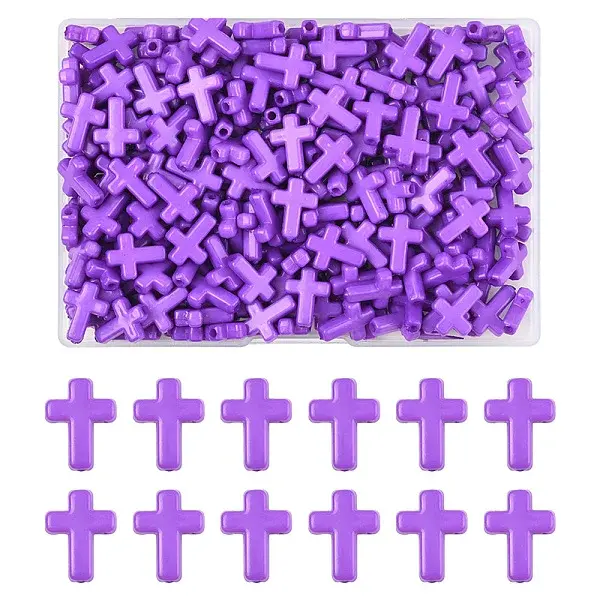 200Pcs Opaque Acrylic Beads