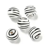 Printed Wood European Beads