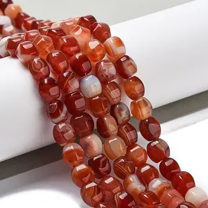 Natural Banded Agate Beads Strands