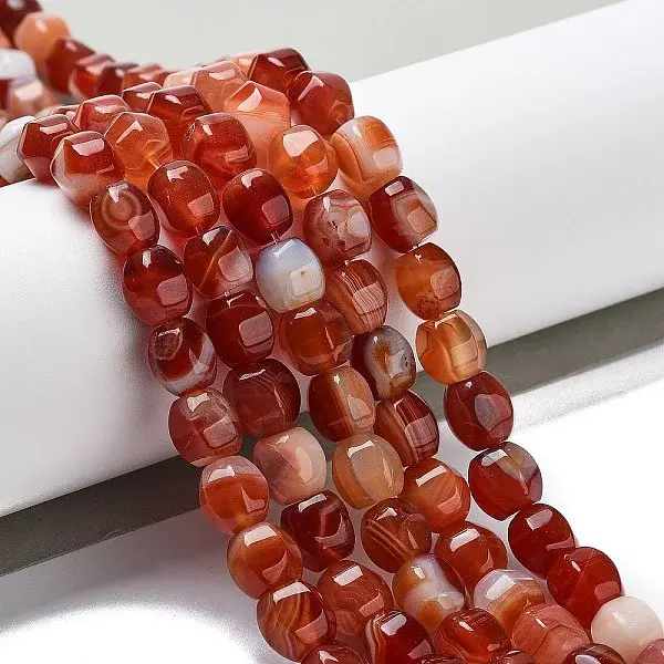 Natural Banded Agate Beads Strands