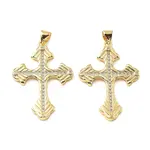 Brass Micro Pave Cubic Zirconia Pendants