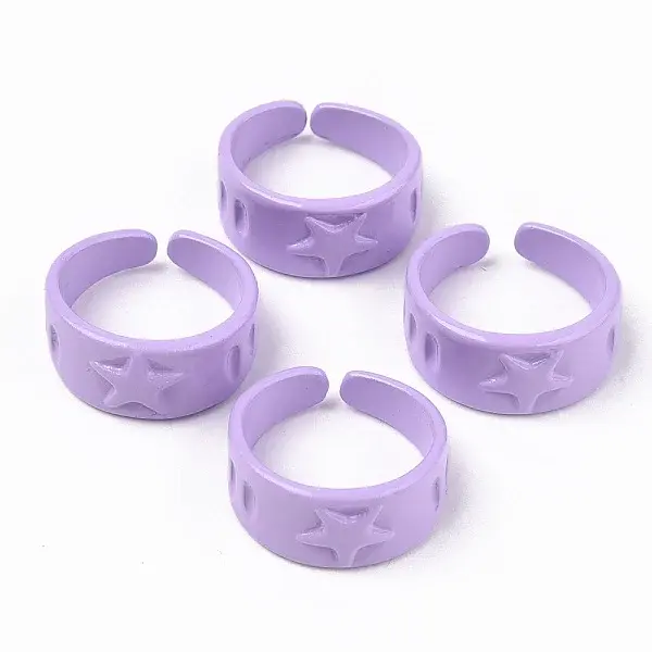 Spray Painted Alloy Cuff Rings