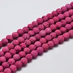 Natural Lava Rock Round Bead Strands