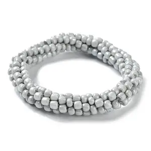 Crochet Glass Beads Braided Stretch Bracelet