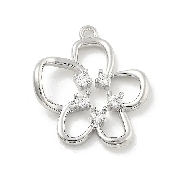 Brass Micro Pave Cubic Zirconia Pendants