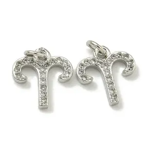 Rack Plating Brass Micro Pave Cubic Zirconia Pendants