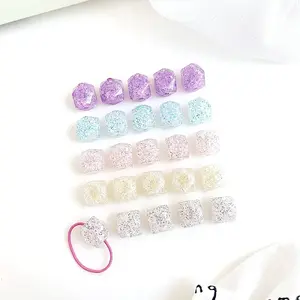 Transparent Crackle Acrylic European Beads