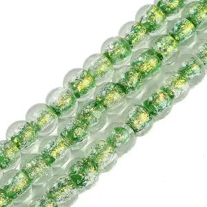 Handmade Foil Lampwork Beads Strands