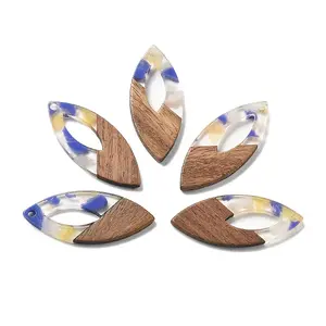 Resin and Walnut Pendants