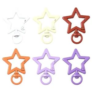 10Pcs Spray Painted Alloy Swivel Snap Hook Clasps