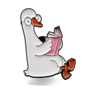 Reading Duck Enamel Pins