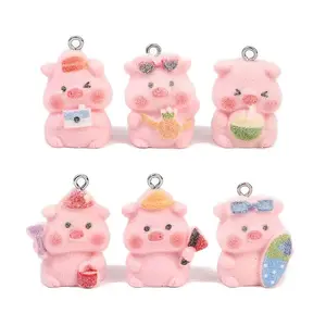 Flocking Opaque Resin Pendants