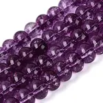 Crackle Transparent Glass Beads Strands