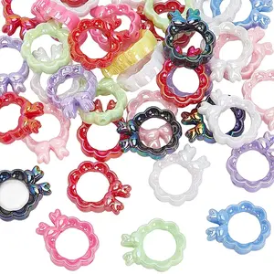 40Pcs UV Plating Acrylic Beads