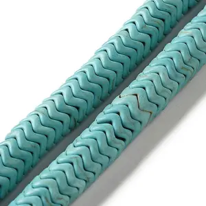 Synthetic Turquoise Dyed Beads Strands